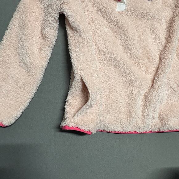 Vineyard Vines Girls Sherpa‎ Teddy Fleece Pullover Pink Size 16 Lg Quarter Snap - Picture 6 of 10